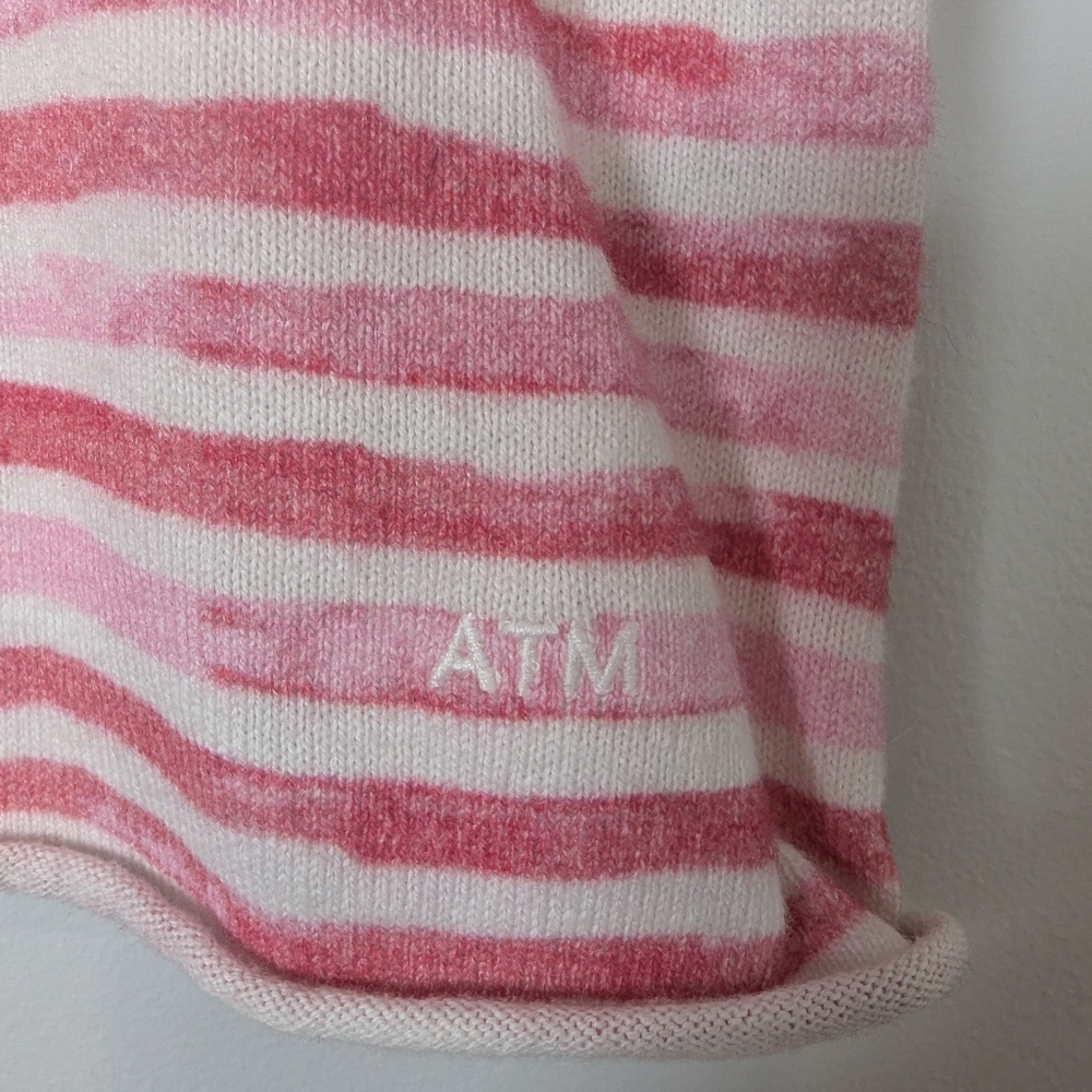 ATM - Cropped Striped Cotton and Cashmere-blend Top - Medium NWT - Picture 7 of 10